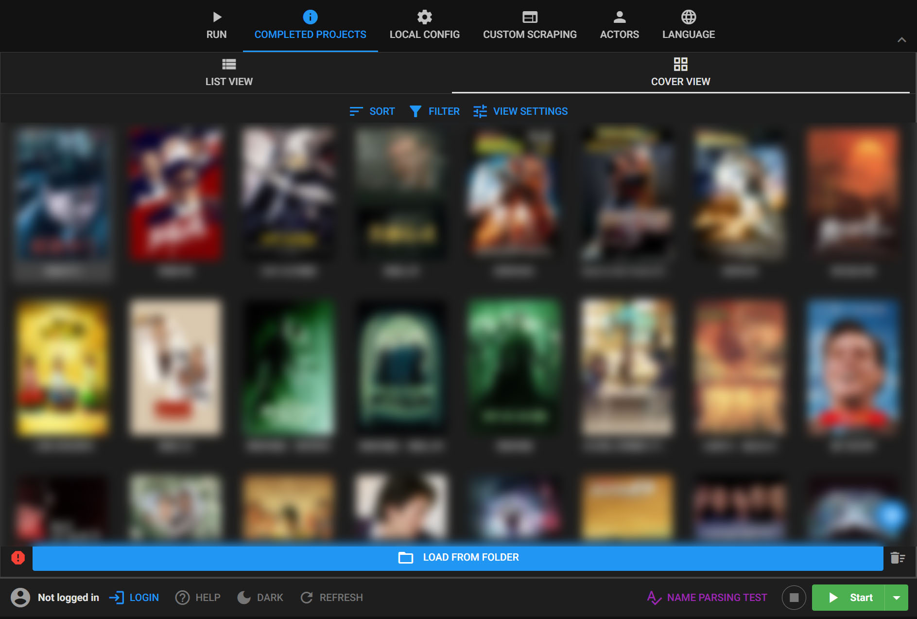 Metadata browser cover view